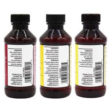 Lorann Bakery Emulsion 3 Pack - Buttery Sweet Dough, Butter Vanilla And Butter - 4 Ounce Bottles