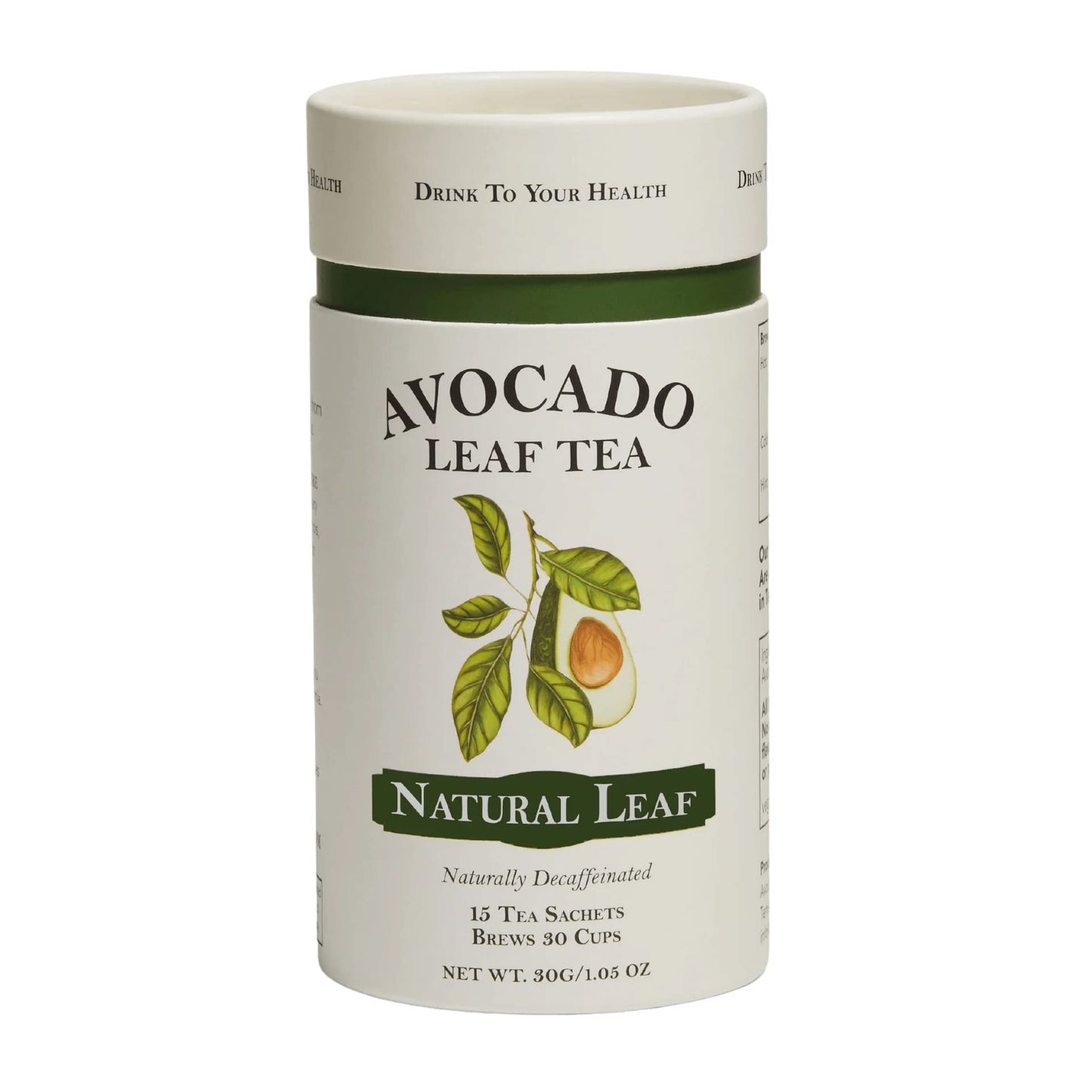 Avocado Leaf Tea – Caffeine-Free Herbal Wellness Tea – 15 Biodegradable Pyramid Sachets – Hot or Cold Brew