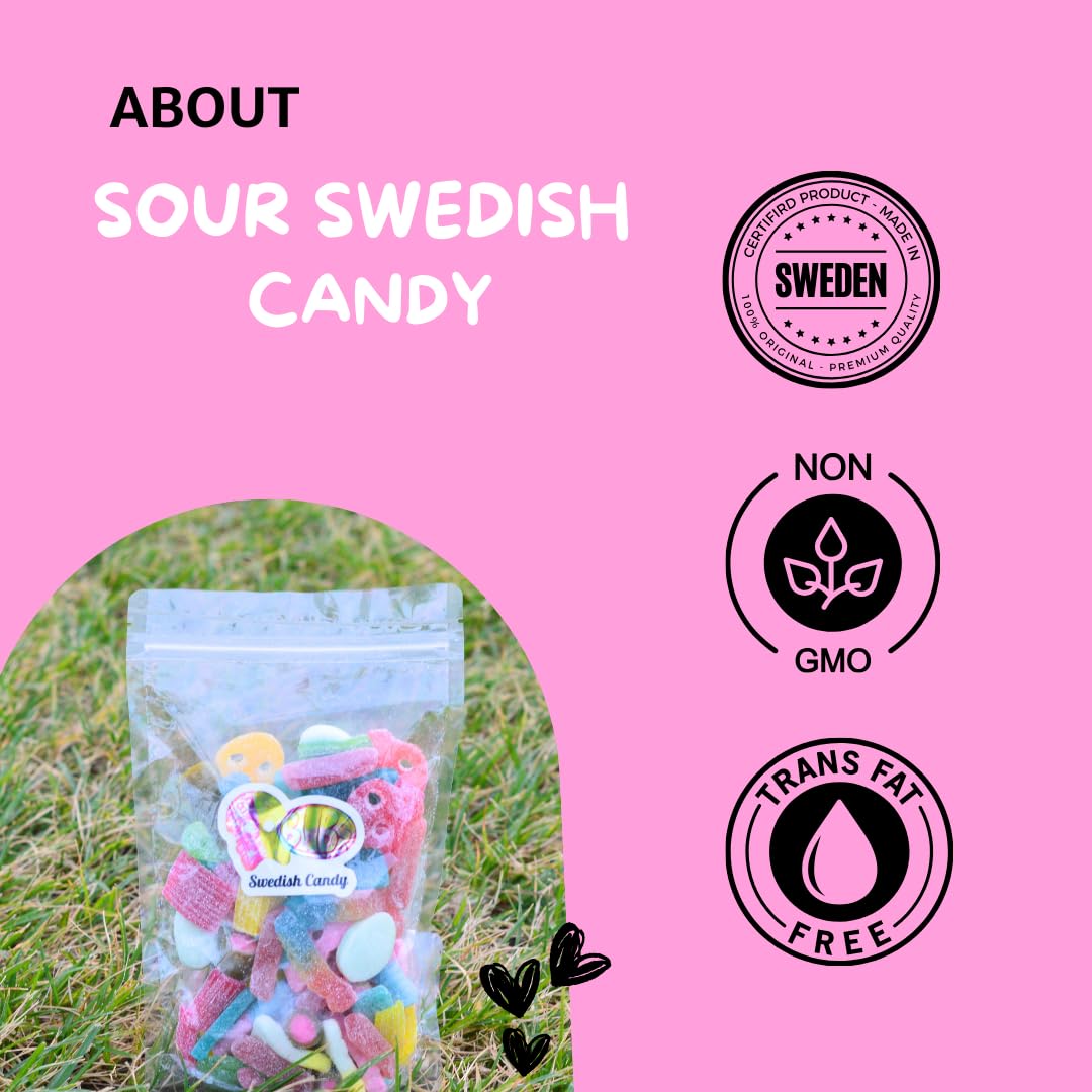 Sour Swedish Candy, Includes Bubs, 1 Lb, Original Sweets Straight From Sweden, Sour Candy Mix