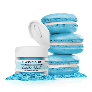 Luster Dust - Classic Blue (4g 1x Jar) | Edible Vegan Dust & Paint for Cake Decorating, Ice Cream, Desserts, Cocktails and Bever
