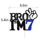 Bro I'M 7 Cake Topper- 7Th Birthday Cake Picks, Officially Teenager Cake Topper, Boy 7Th Birthday Cake Decorations - 7 Years Old