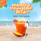 Del Monte Escapes Mango Strawberry - Rita  7 oz Cups  Pack of 6 (12 Cups)