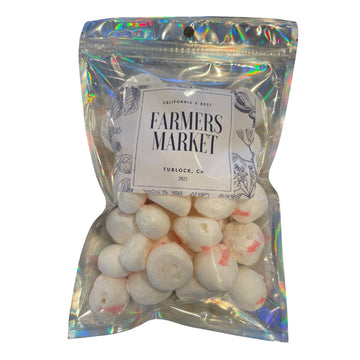 Farmers Market Freeze Dried Peppermint Taffy - Extended Shelf Life Crunchy Snacks, Come In A Resealable Package, Outdoor Snacks,