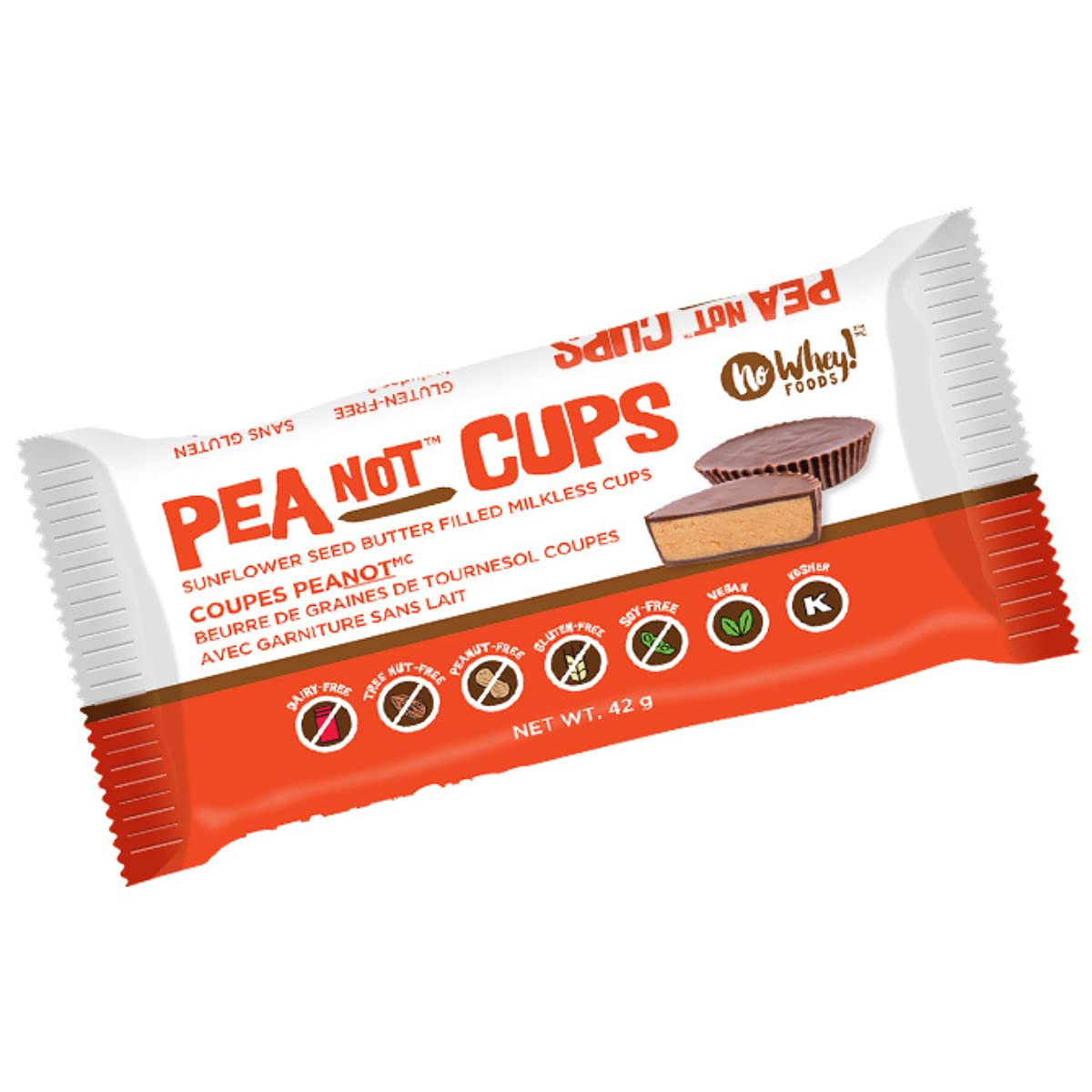 Vegan, Gluten Free, Nut Free |Large Chocolate PeaNot Butter Cups (4 Pack) | Dairy Free, Soy Free, Sesame Free | Allergy Friendly