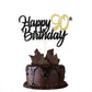JUTTIRA 90th Birthday Cake Topper Glitter Anniversary Decoration Gold Bamboo for Men Women