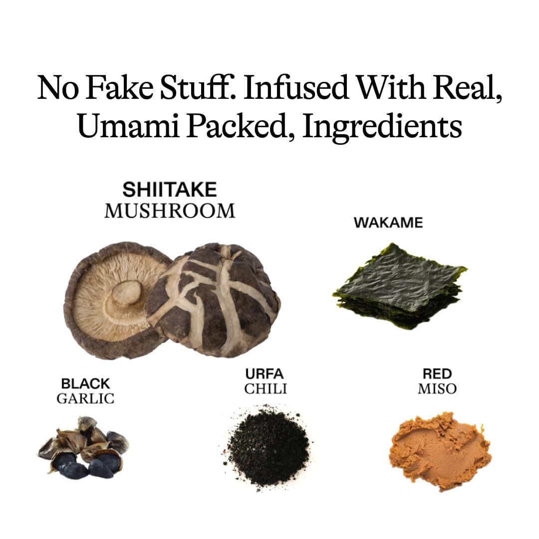 Algae Cooking Club Shiitake Mushroom Oil - Savory Umami Depth with Red Miso  Black Garlic & Urfa Chili - Infused with High-Oleic Algae Oils - Seed-Free Oil