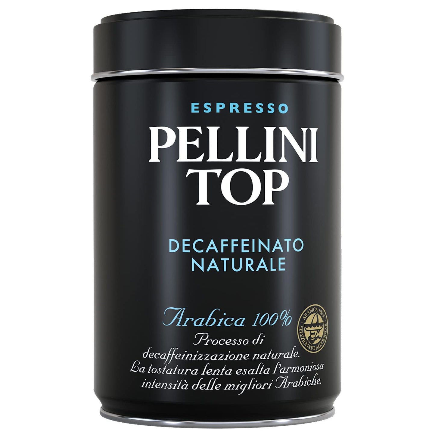 Pellini 100% Arabica Decaffeinated Ground Coffee Tin, 250 g (8.82 oz)