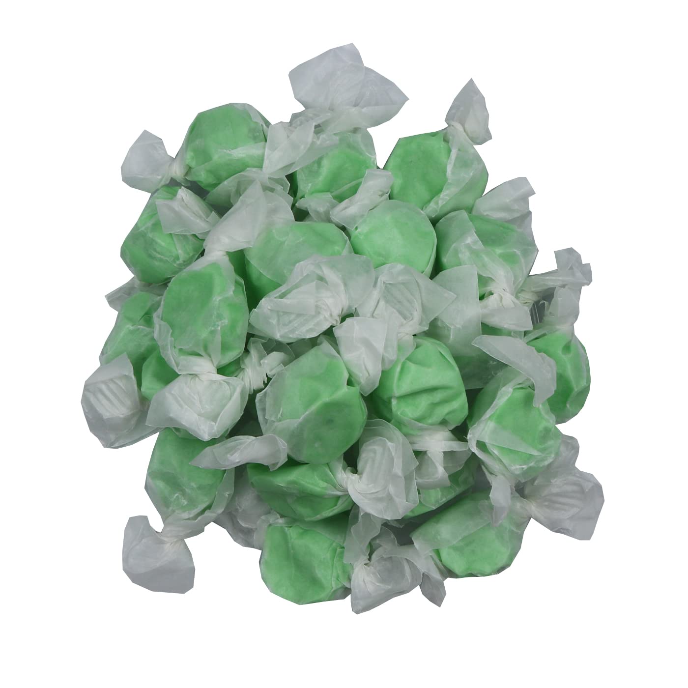 Gourmet Soft and chewy Salt Water Taffy Candies - Individually Wrapped - Bulk bags (Green Apple, 2 Pound (Pack of 1))