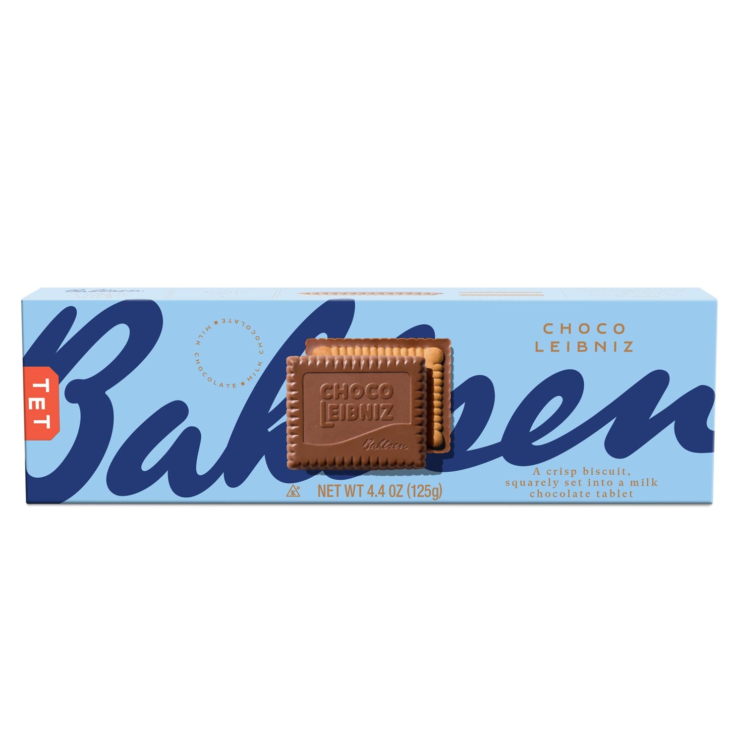 Bahlsen Choco Leibniz Milk Cookies (12 boxes) - Leibniz Butter Biscuits topped with a thick layer of European Chocolate - 4.4 oz