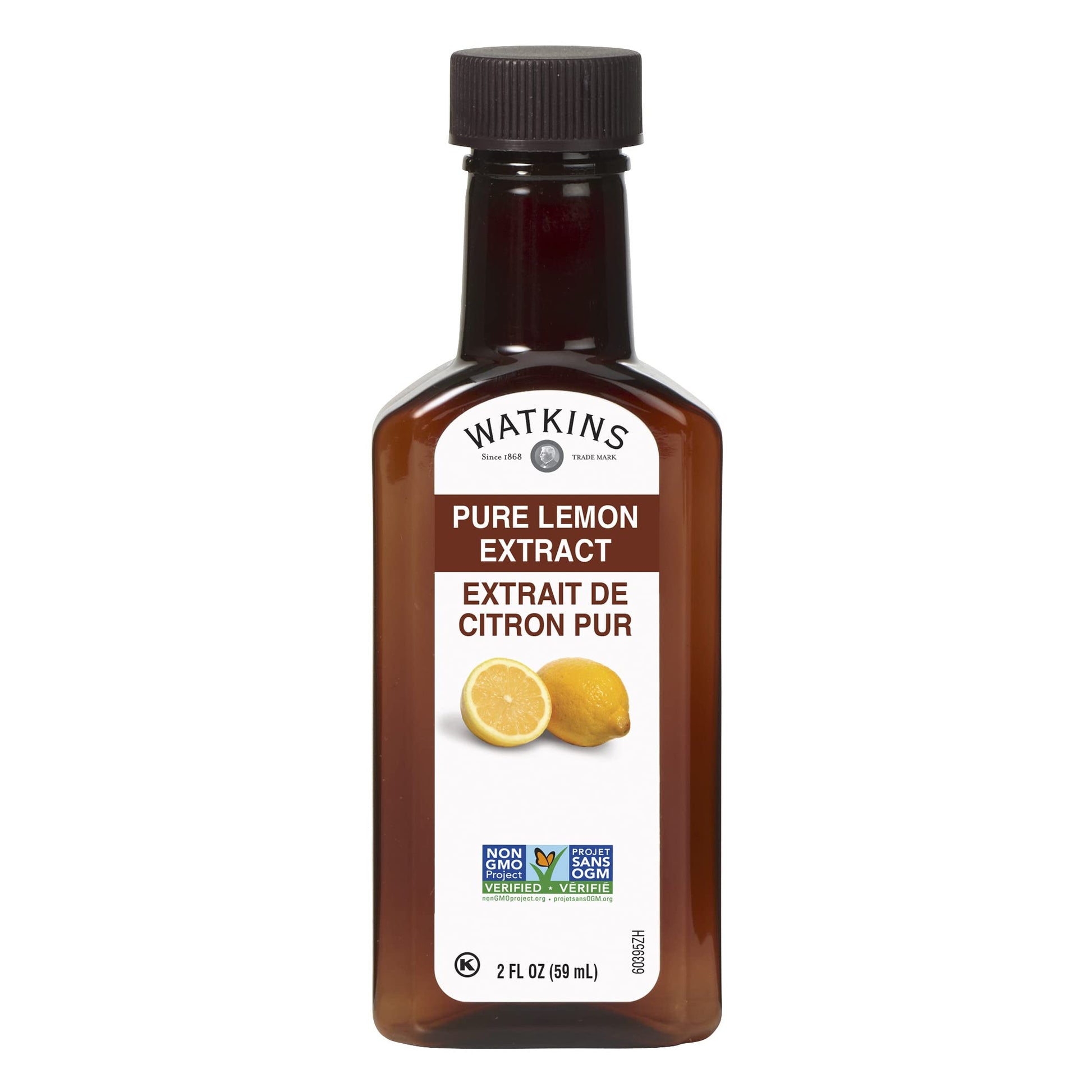 J.R. Watkins Premium Pure Lemon Extract, 2 Fl Oz, Model 60395