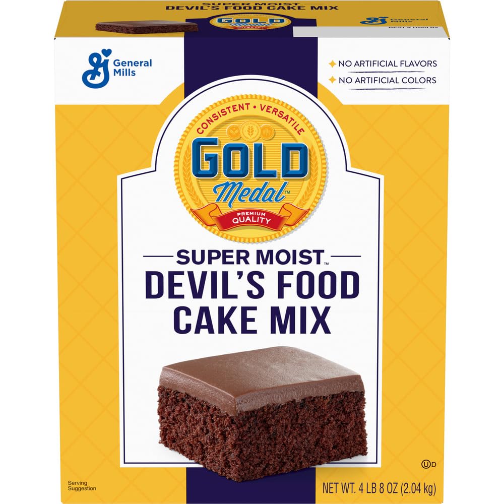 Gold Medal Super Moist Devil's Food Cake Mix, 4.5 Lb Box (Pack of 6)