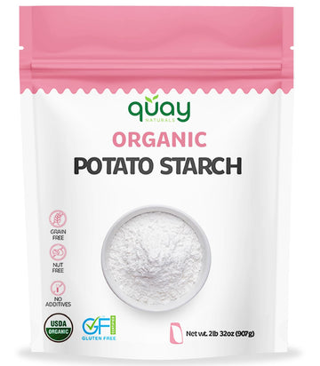 Quay Naturals Organic Potato Starch, Unmodified, 2Lb, Gluten Free, Non-Gmo, Plant-Based