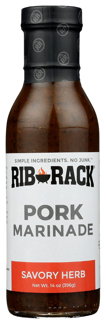 Rib Rack Pork Marinade Sauce, No Junk, All Natural, 14 Ounces (Pack Of 6)