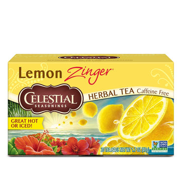 Celestial Seasonings 100% Natural Lemon Zinger Herbal Tea 20 Ct