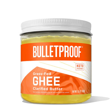 Grass Fed Ghee, 13.5 Oz, Bulletproof 100% Grass Fed, Pasture Raised Clarified Butter Fat, Keto, Paleo, Lactose Free, Casein Free