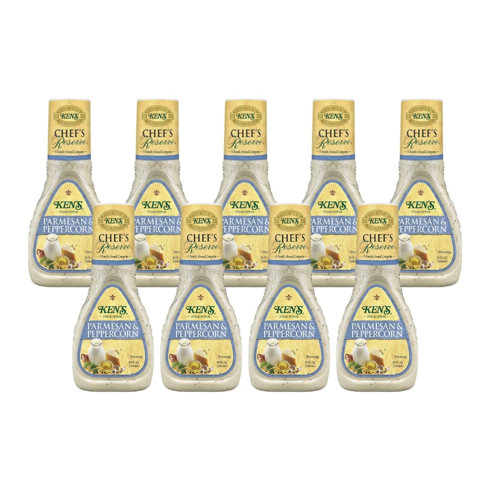 Ken's Steak House Chef's Reserve Parmesan Peppercorn Dressing (9 Fl Oz (Pack of 9))