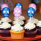 Halloween Sugar Skull Lollipops Candy, 24 Pack, Dia De Los Muertos, Strawberry, Orange, and Blue Raspberry Suckers