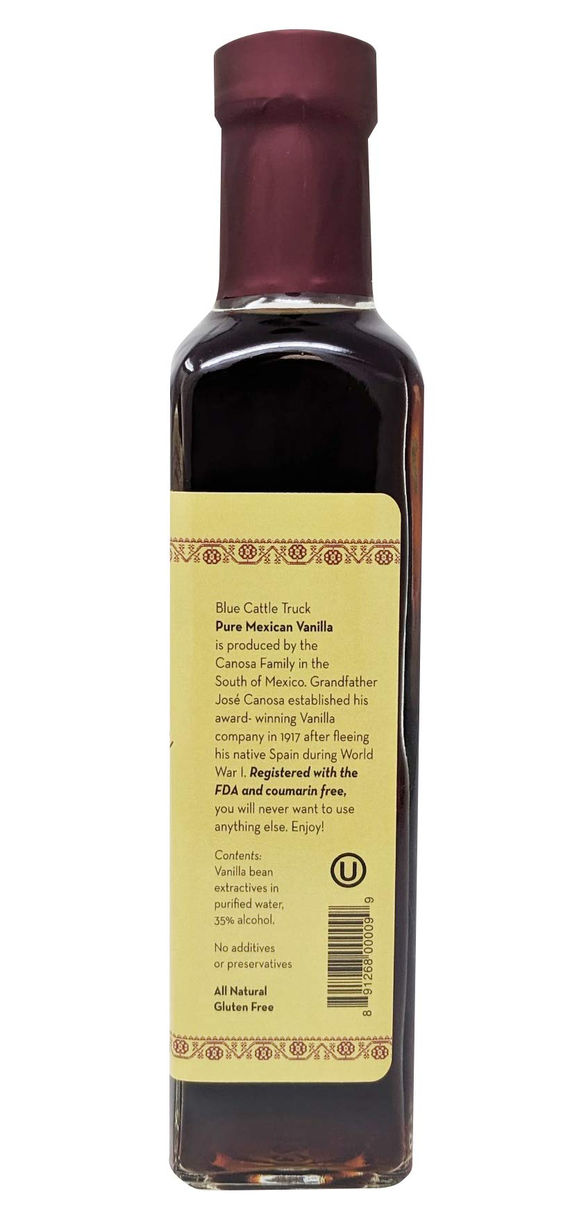 Blue Cattle Truck Trading Co. Pure Gourmet Mexican Vanilla Extract, Medium, 8.4 Ounce