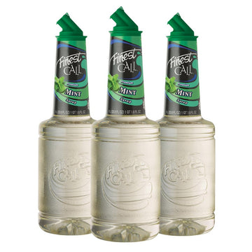 Finest Call Top-Grade Mint Flavored Syrup Drink Mix  1 Liter Bottle (33.8 Fl Oz)  Pack Of 3