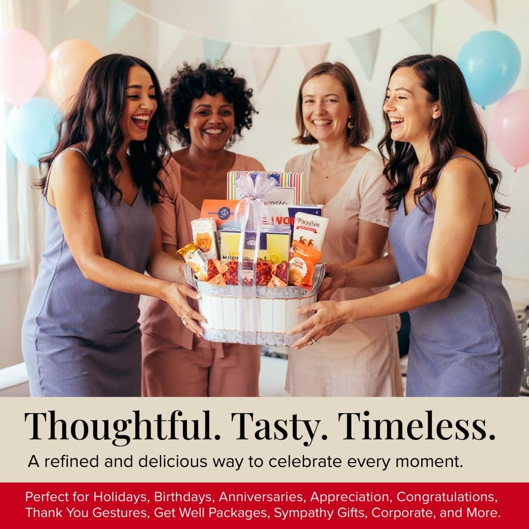 Broadway Basketeers Gourmet Gift Basket - Kosher Sympathy Food Gift for Bereavement, Loss, Funeral, or Shiva