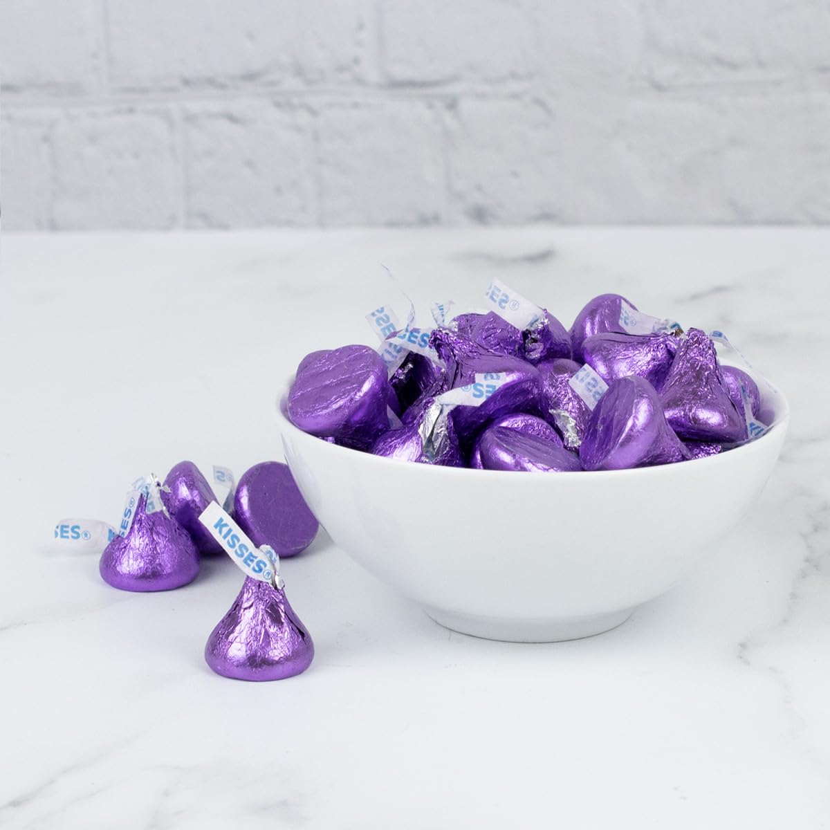 90 Pcs Purple Candy Hersheys Kisses Milk Chocolate