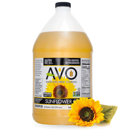 AVO NON-GMO High Oleic Sunflower Oil for General Cooking - 1 Gallon