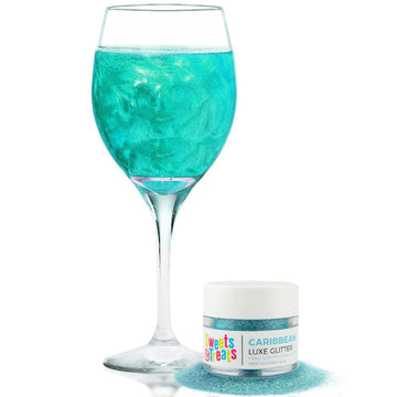 Sweets & Treats Boutique Edible Glitter for Drinks & Cakes, Teal Color