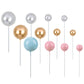 Gyufise 30Pcs Mini Balloon Cake Topper Foam Ball Cake Picks Decorations Faux Pearl Balls Diy Cake Topper Decoration For Baby Sho