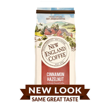 New England Coffee Cinnamon Hazelnut Medium Roast Ground Coffee, 11Oz Bag (Pack Of 1)