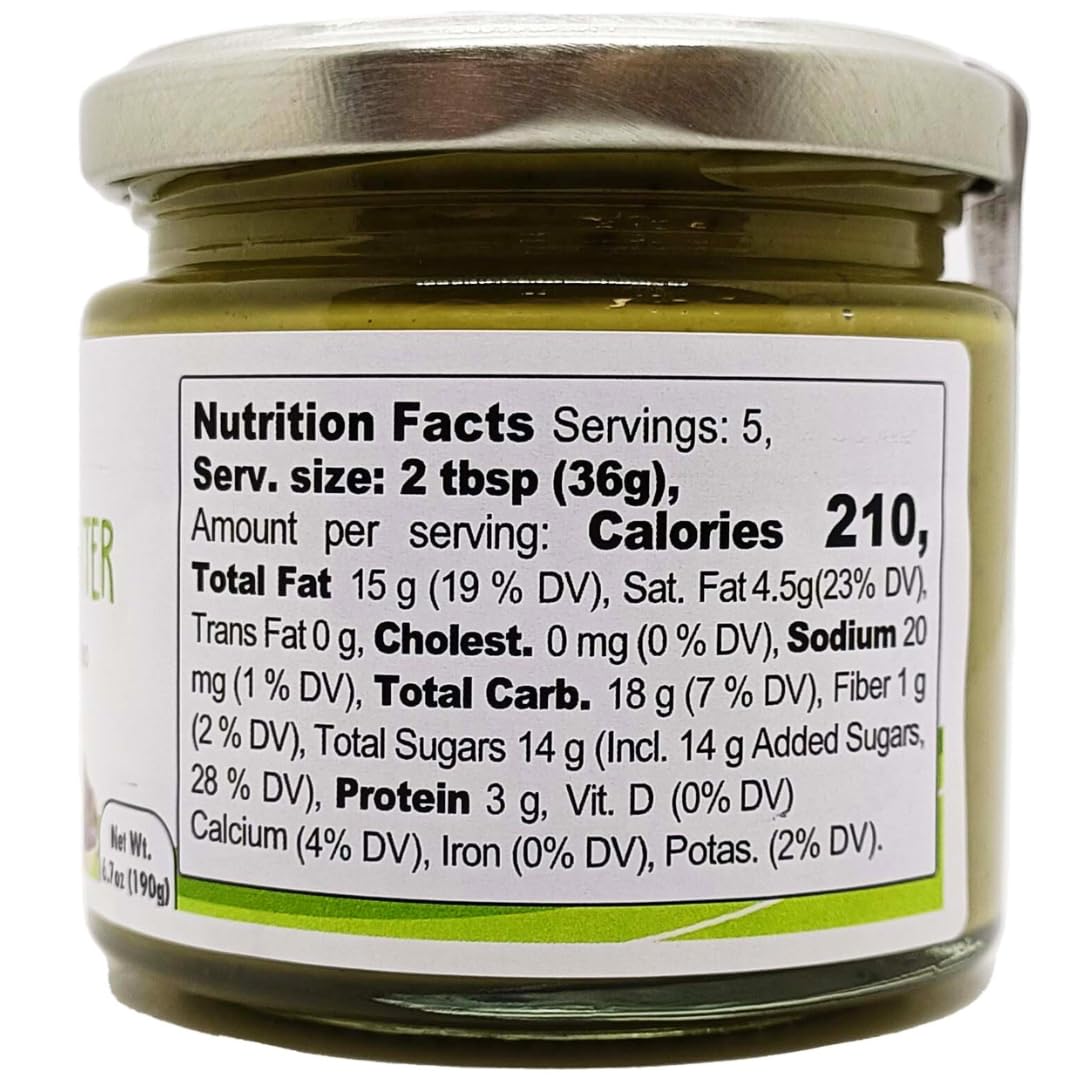 GUSTO ETNA Pistachio Butter Sweet Spread, 2 Pack x 6.7 oz, Rich & Nutty Cream Spread, Product of Sicily, No GMO