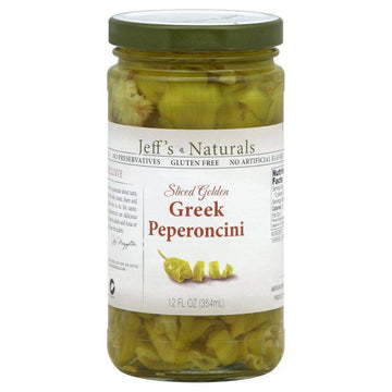 Jeffs Naturals Sliced Golden Greek Peperoncini (Pack of 6)