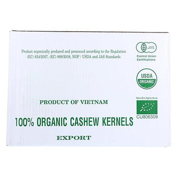 Bulk Nuts Cashews Organic Whole Raw 25 Count