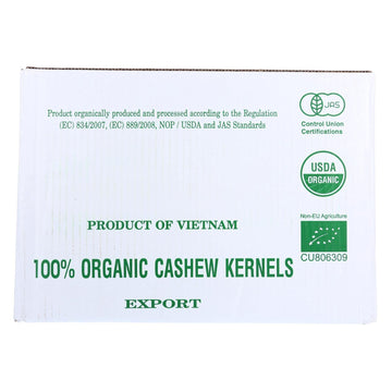 Bulk Nuts Cashews Organic Whole Raw 25 Count