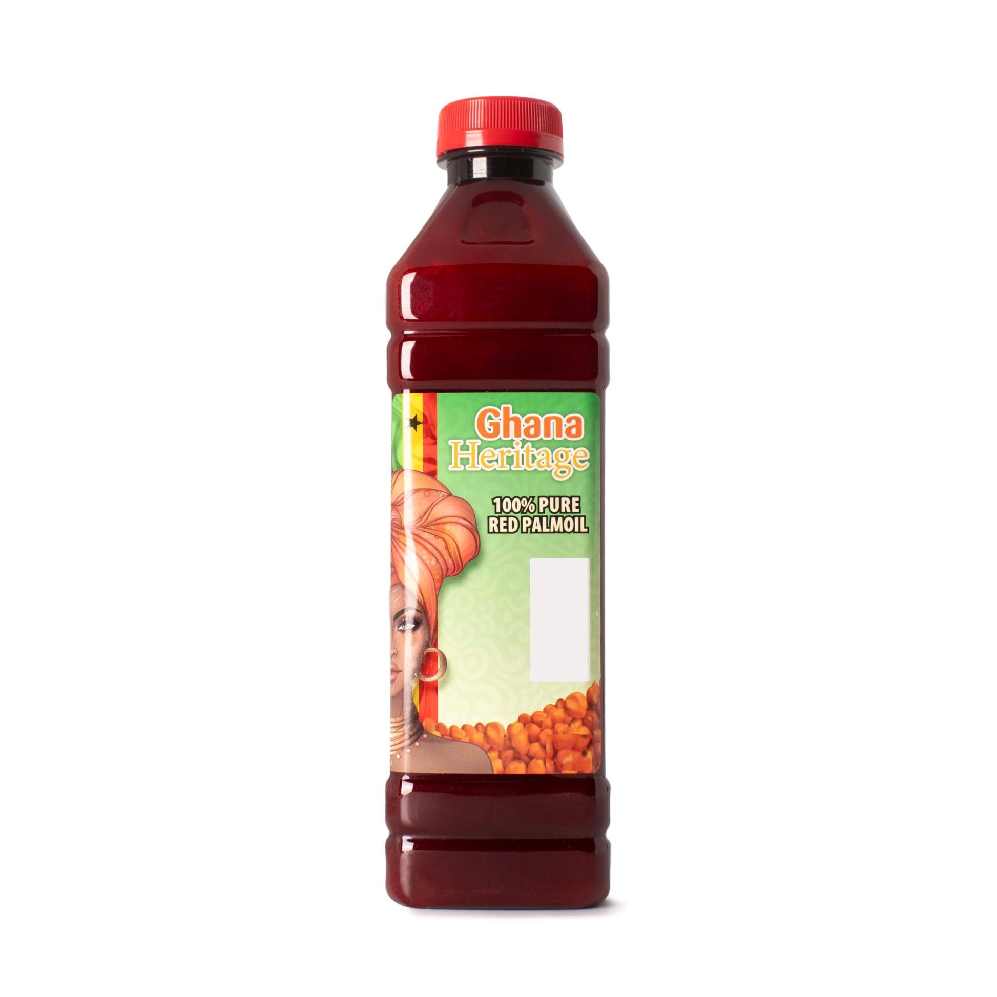 GHANA HERITAGE 100% Red Palm Oil – Pure African Palm Fruit Oil for Cooking – 500 ml Bottle
