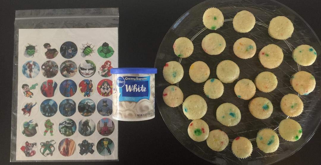 1 Sheet Of 1.875'' Round Pre-Cut Edible Images For Your Cupcakes By Tnct - Create Your Own Photo Cupcakes!