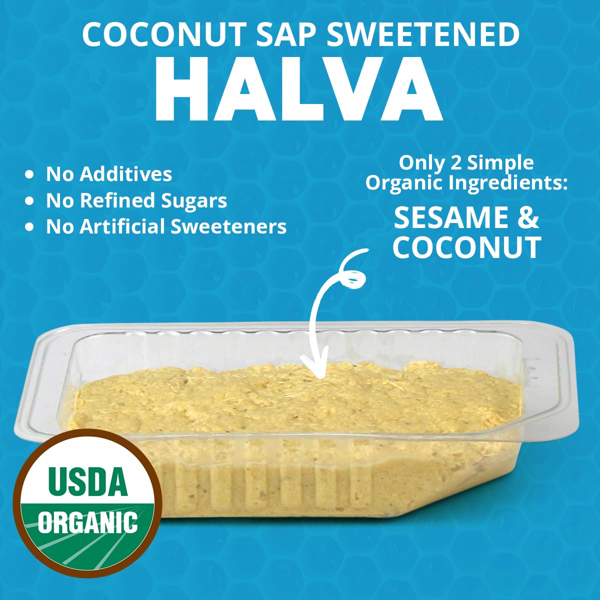 Organic Ohgoodness! Coconut Halva - Case Of 12 - Only Two Simple Ingredients, Melt-In-Mouth Snack & Dessert, Coconut Sap Sweeten