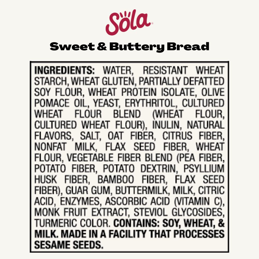 The Sola Company Sola Sweet and Buttery Bread, 14 OZ