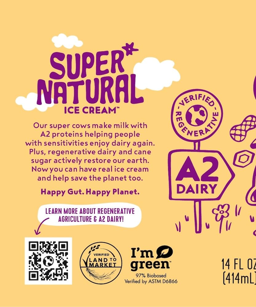 Alecs Peanut Butter Fudge Honeycomb Organic Ice Cream