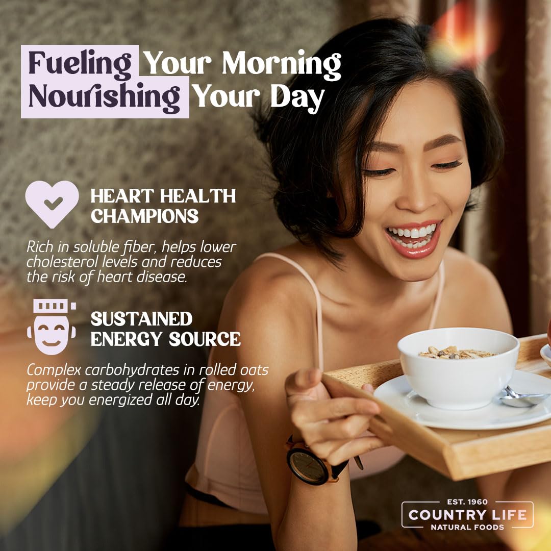 Regular Rolled Oats, Organic, Bulk, Oatmeal, Breakfast Food, Non-Gmo, High Fiber (50 Pounds)