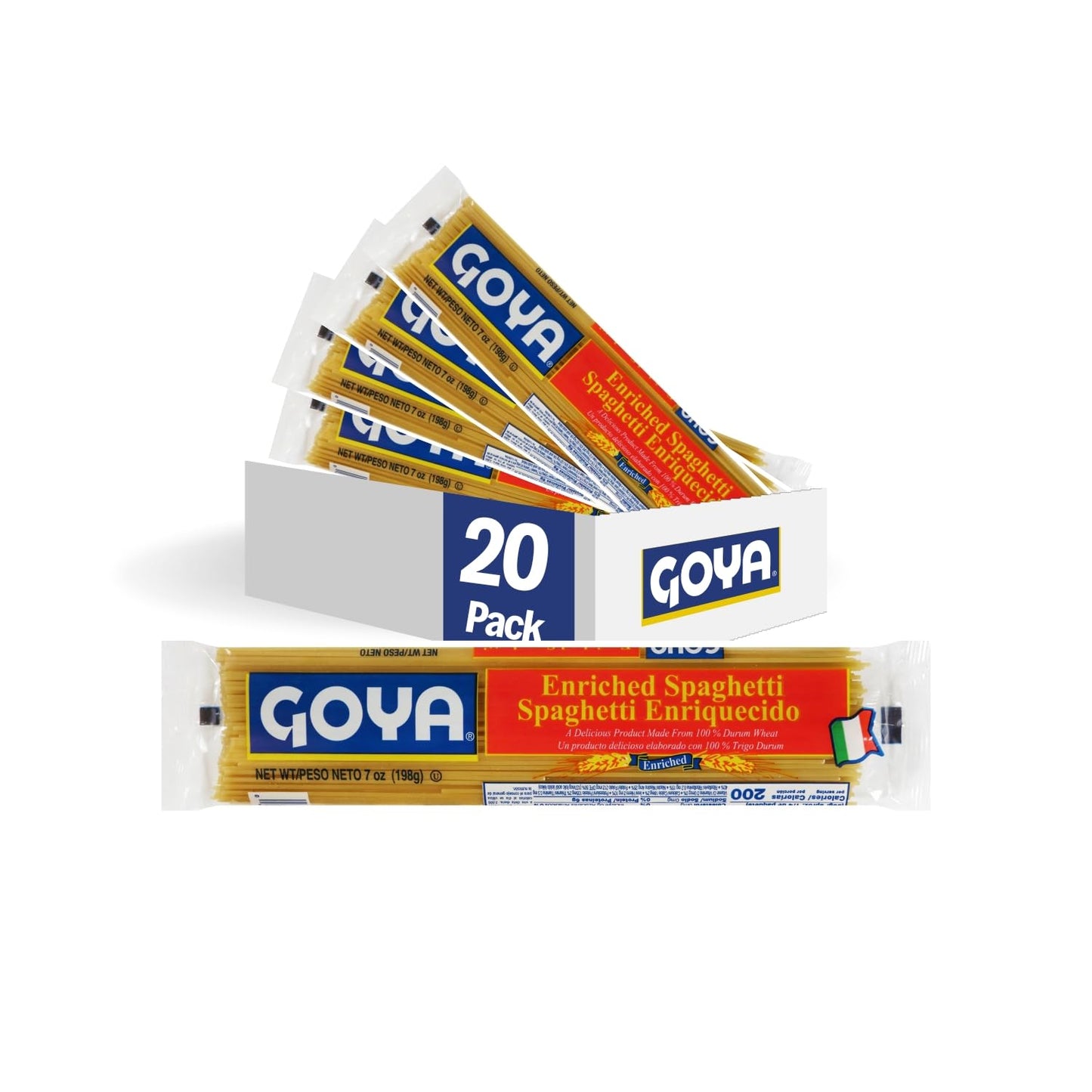 Goya Foods Spaghetti Pasta, 7-Ounce (Pack Of 20)