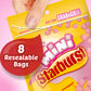 Starburst Minis All Pink Fruit Chews Candy, 8 Oz Grab N Go Resealable Bag (Pack Of 8)