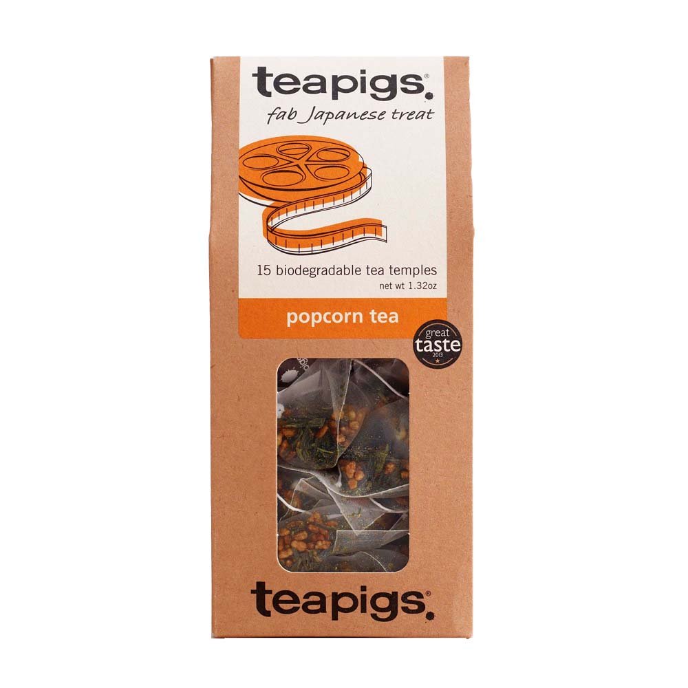 Teapigs Popcorn Herbal Tea Bags, Whole Leaves, 15 Count (Pack of 6)