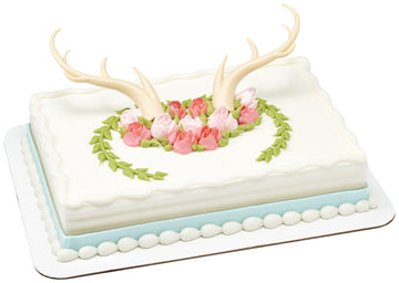 Decoset Antlers Creations Cake Topper For Birthdays And Parties, Decopac Cake Decorating 2-Pc Decorations Set