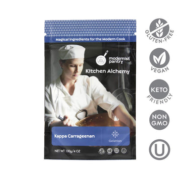 Pure Refined Kappa Carrageenan ? Non-GMO Vegan OU Kosher Certified - 100g/4oz (The original recommended for Vegan Cheese)