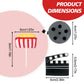 oyhqes 3D Cake Topper Set, Movie Night Cupcake Picks, Multicolour, Plastic, Model: Oyhqes-3D CakeTopper