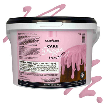 Chefmaster Strawberry Cake Drizzle, Edible Cake Drip Frosting, 6.6 lbs