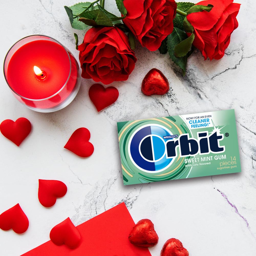 Orbit Sweet Mint Sugar Free Chewing Gum, 12 Packs Of 14-Pieces (168 Total Pieces)