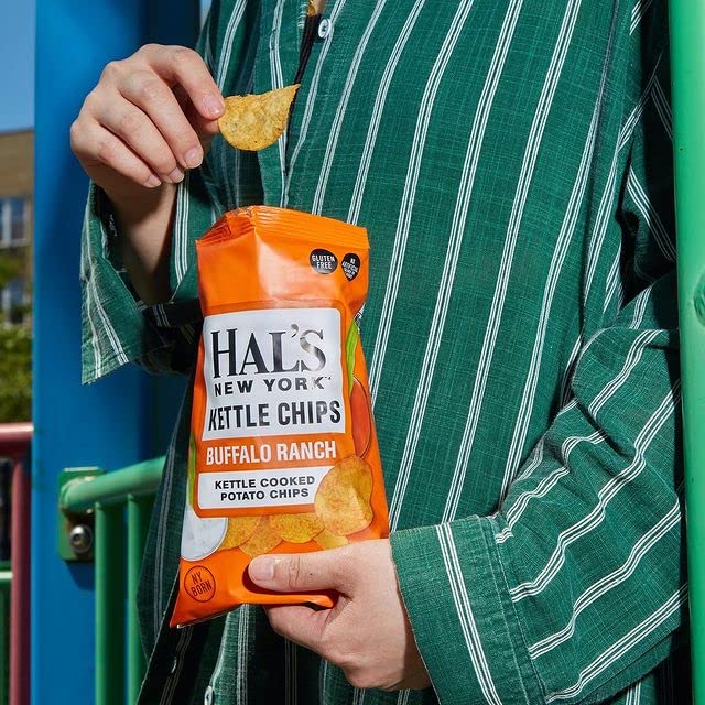 Hals New York Kettle Cooked Gluten Free Buffalo Ranch Flavored Potato Chip Crisps, 2 Oz (Pack of 24)