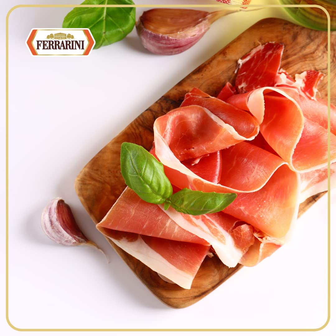 Ferrarini, Prosciutto Di Parma, Premium Grade, Dop, Aged 18 Months, Boneless,16-21 Lbs +/- Per Piece Prosciutto Crudo. Product W