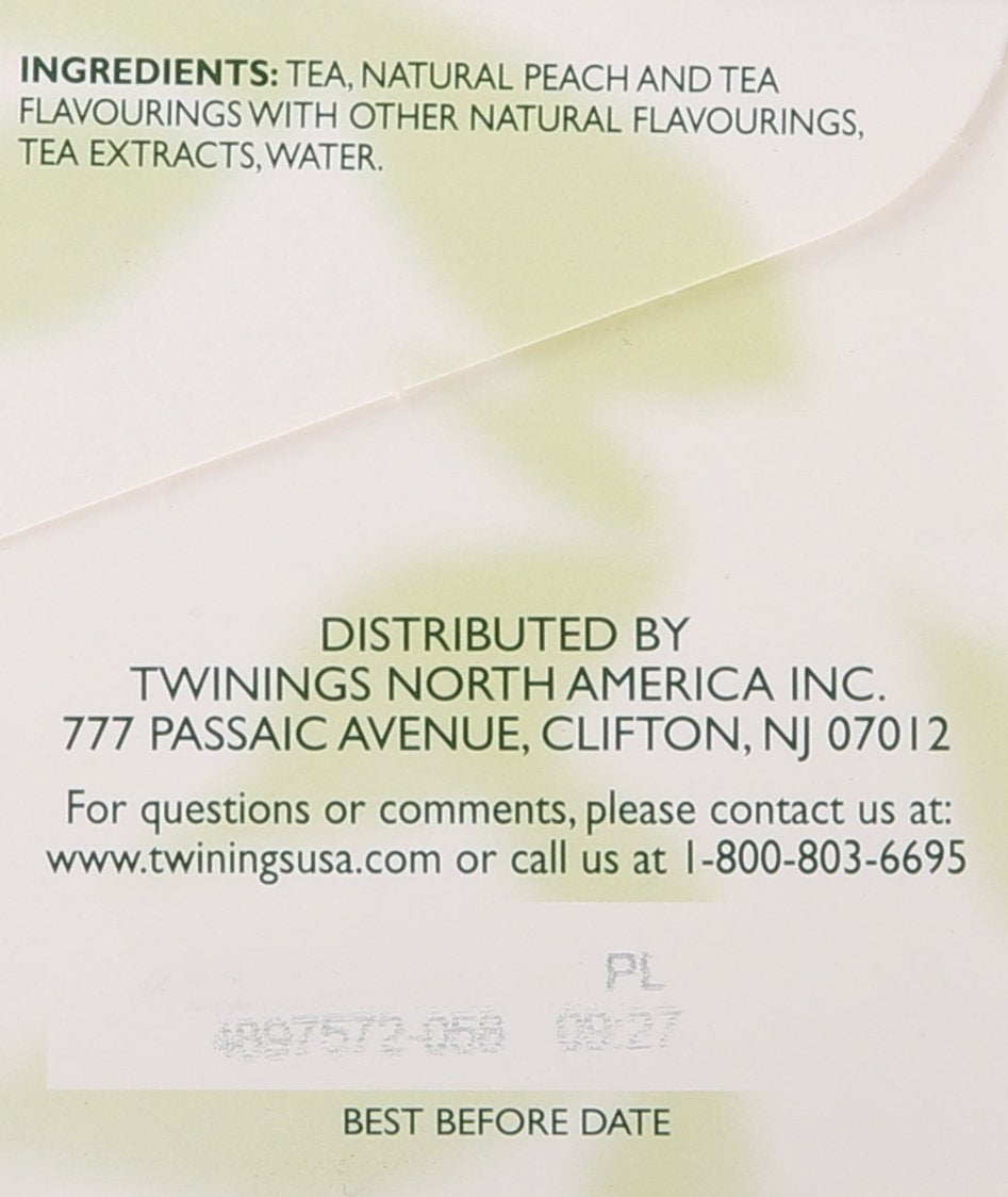 Twinings Of London Cold Brew Teabags, Peach, 1.41 Ounce